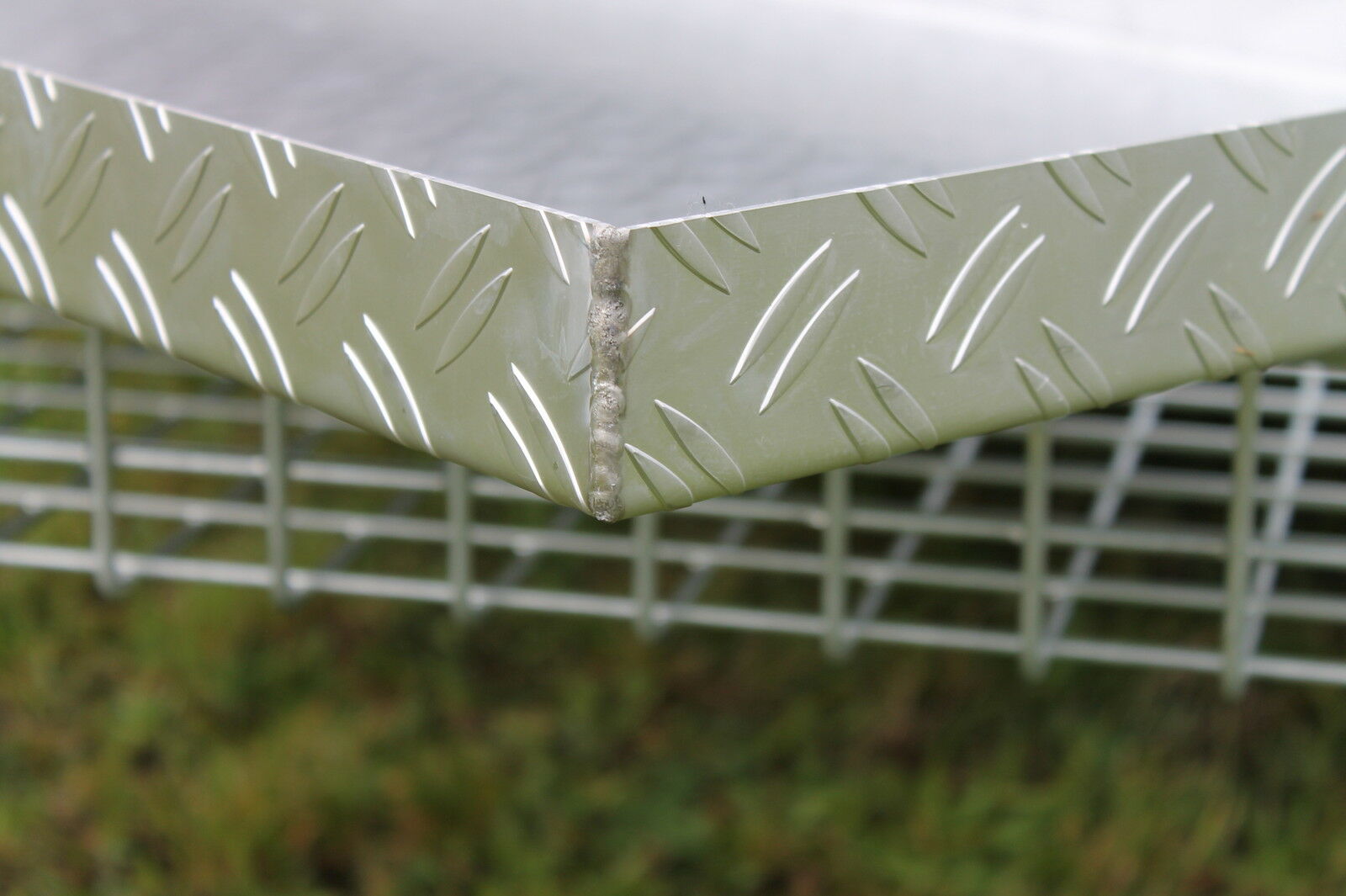 Bodenschweisswanne aus Aluminium 800x500 mm, nicht verschraubbar