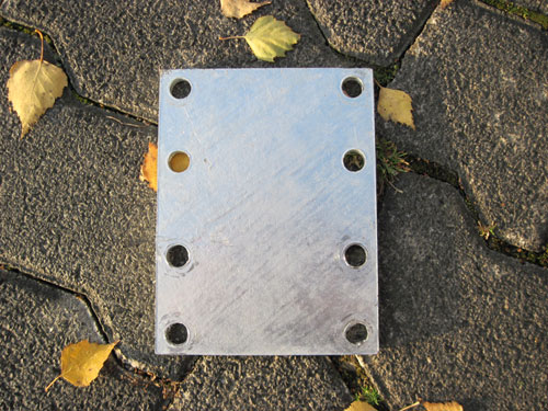 Adapterplatte für die Höhenverstellung des Hecktransporters