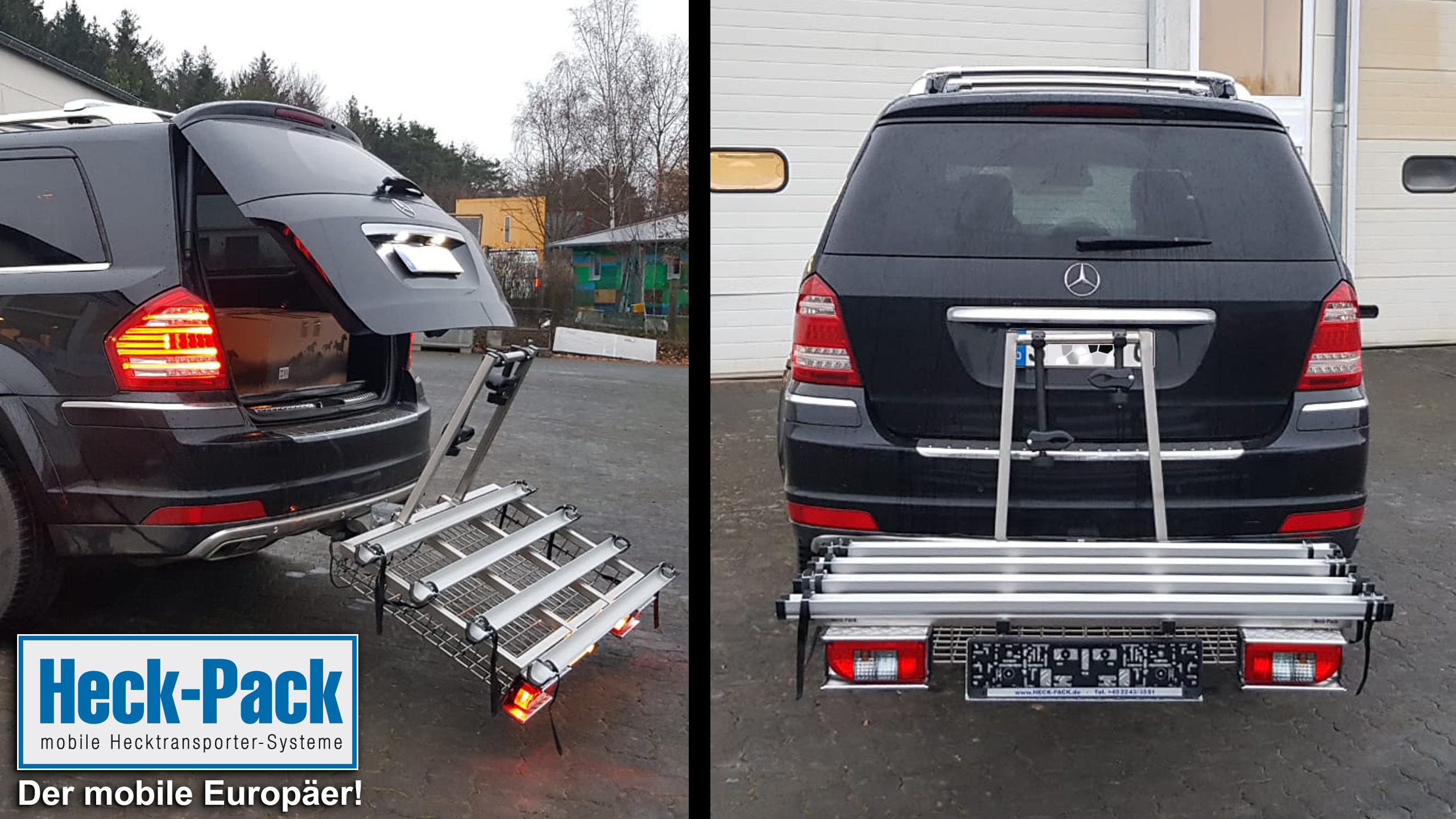 Absenkvorrichtung für Hecktransporter, komplett aus Edelstahl