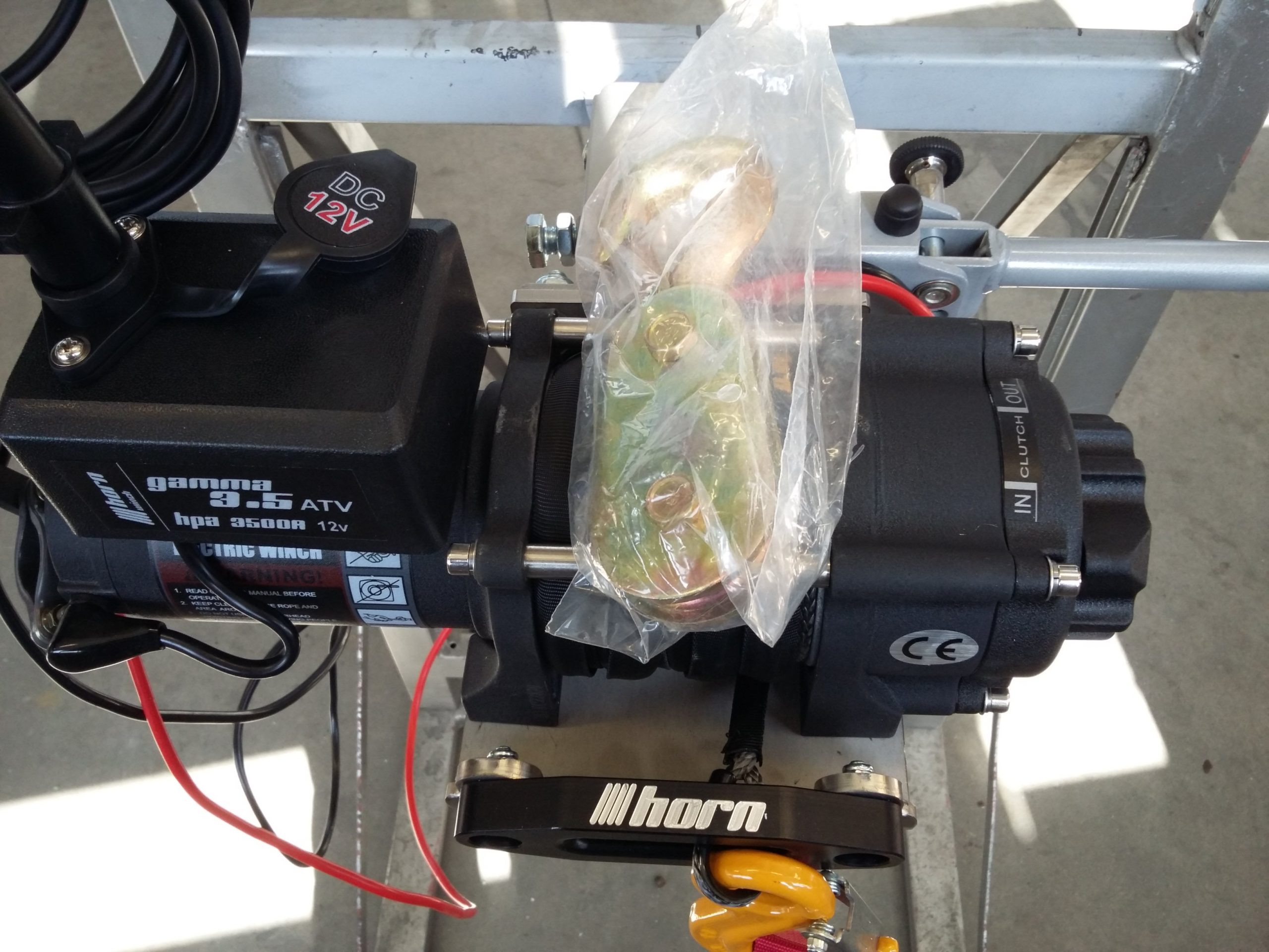 Seilwinde elektrisch Modell 3.5, Edelstahlseil, inkl. Schnellverschluss ohne Zubehör