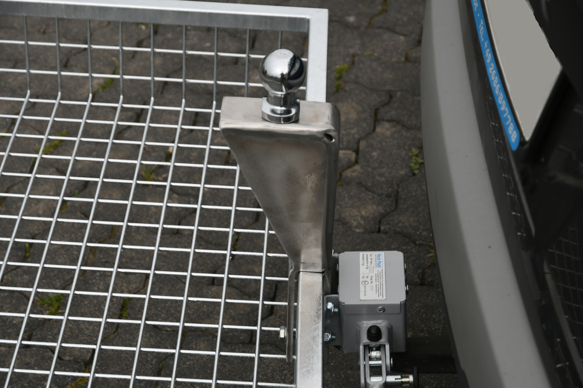 Halterung für Seilwinde, mit Kugelkopf, aufsteckbar, Edelstahl